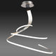 Nur Spiral Dimmbare LED Deckenleuchte Groß in eleganter, geschwungener Form aus Metall und Kunststoff