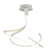 Nur Spiral LED-Deckenleuchte 50W in modernem Lichtdesign und geschwungener Form aus Metall und Kunststoff.