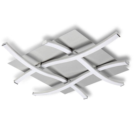 Square-only LED ceiling light with a curved shape and high-quality craftsmanship.