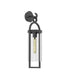 Outdoor Wandlampe Maya Dunkelgrau, Lang – moderne Wandlampe mit Metall und Glas in Dunkelgrau.