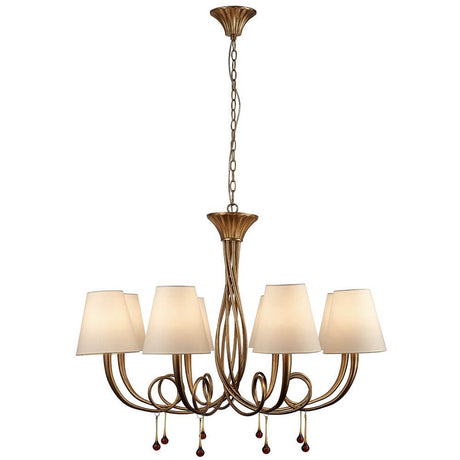 Paola Pendelleuchte 8-flammig mit elegantem Design und runder Form, ideal für zeitgemäße Flure.