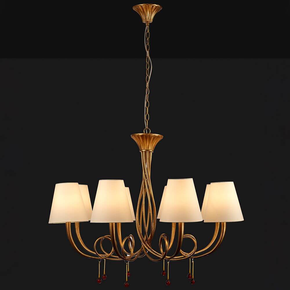 Paola Pendelleuchte 8-flammig mit elegantem Design und runder Form, ideal für moderne Flure.