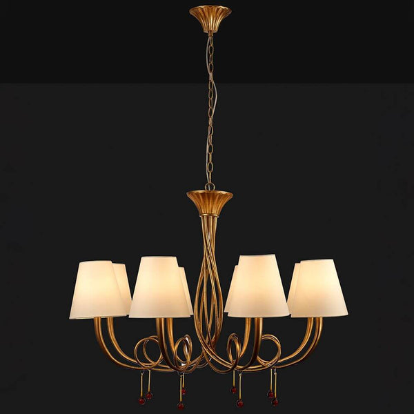Paola Pendelleuchte 8-flammig mit elegantem Design und runder Form, ideal für moderne Flure.