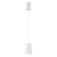 Pendellampe Aruba Klein in Weiß mit runder Form und elegantem Design für Wohnzimmer und Essbereiche.