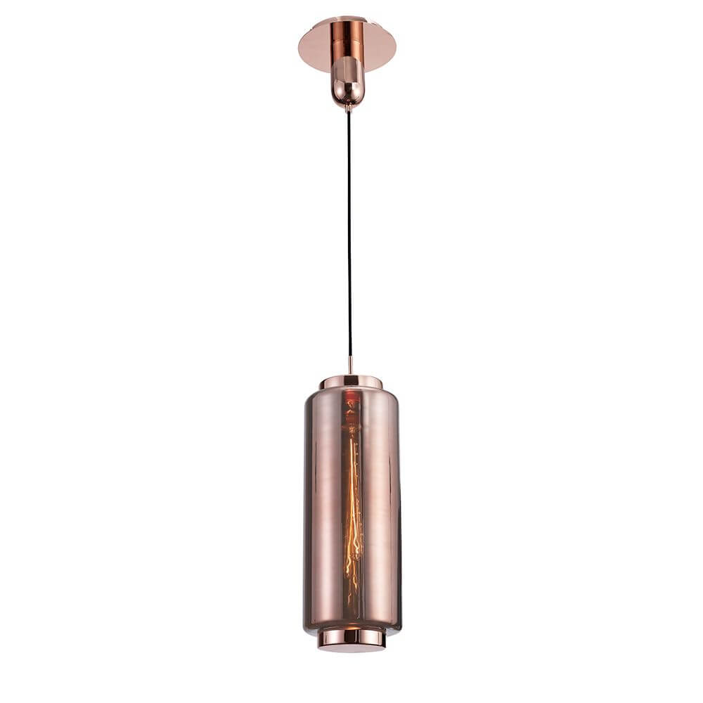 Pendellampe klein Jarras mit zylindrischer Form und eleganter Lichtwirkung aus Glas.
