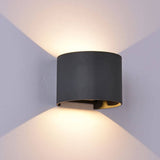 Runde Outdoor LED-Wandleuchte Davos