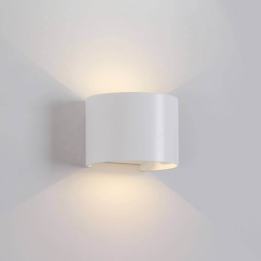 Runde Outdoor LED-Wandleuchte Davos