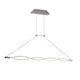 Sahara Dimmbare LED Hängelampe 36W in geschwungener Form mit Metallmaterialien.