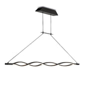 Sahara Dimmbare LED lampe à suspension 36W en forme ondulée, design élégant pour les intérieurs modernes.