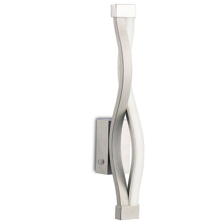 Sahara LED Wandlampe mit Touchdimmer in geschwungener Form aus Metall für modernes Wohndesign.