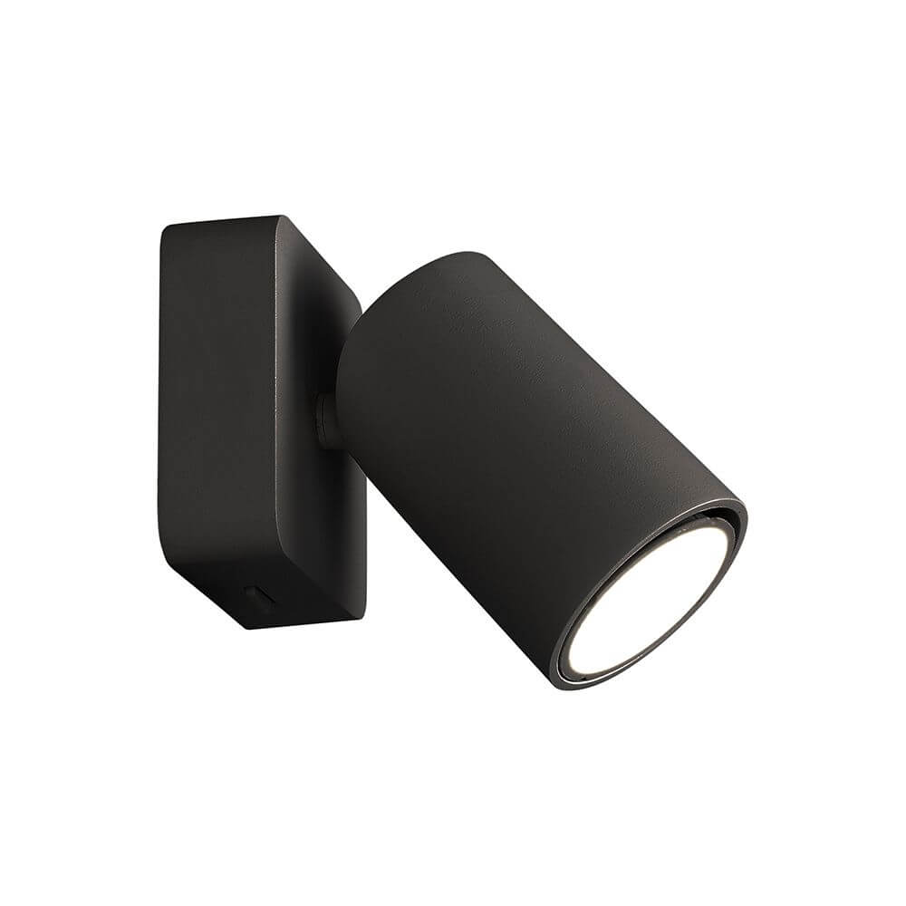 Sal Wandstrahler mit Schalter in modernem Design aus Aluminium und Eisen.