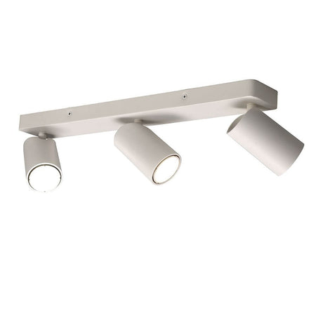 Moderne Sal Weiß Deckenlampe mit drei beweglichen Spots in Weiß-matt für stilvolle Beleuchtung.