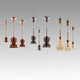Sonata Geigen-Pendelleuchte in verschiedenen Designs und Farben: Bronze, Schwarz, Gold, und Metall.