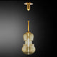 Elegante Sonata Geigen-Pendelleuchte aus Metall und Glas in stilvollem Design.