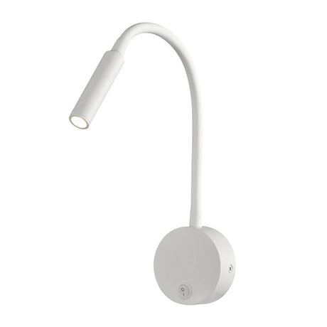 Spot-LED-wall light reading arm Boavista in white with flexible arm for modern homes