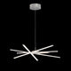 Moderne Star LED-Hängeleuchte Dimmbar aus Aluminium und Kunststoff in Silber und Chrom.
