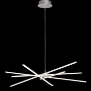 Star LED-Hängeleuchte Dimmbar, silber, 103,3 cm, moderne LED-Pendelleuchte aus Aluminium und Kunststoff