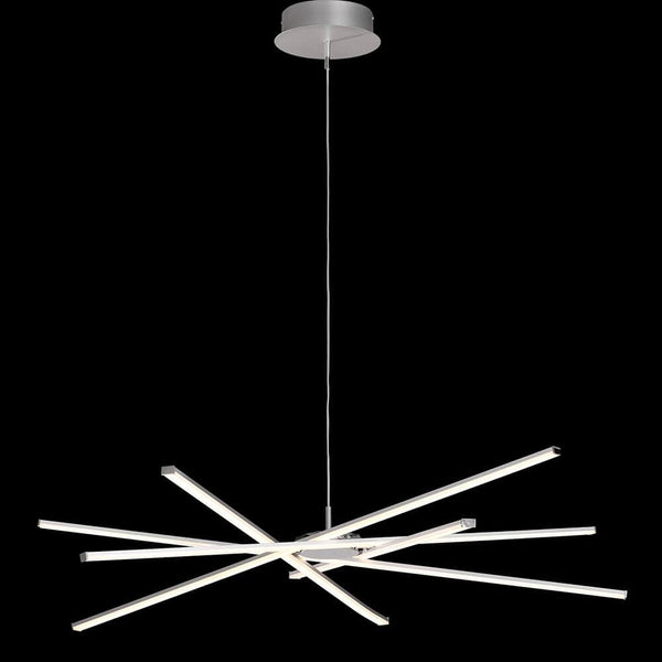 Suspension Star LED à intensité variable au design moderne en aluminium et plastique, idéale pour des espaces élégants.