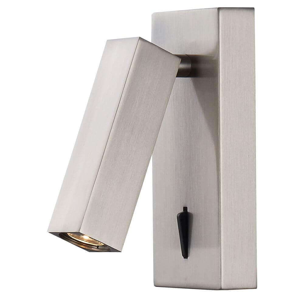Moderne Tarifa LED-Wandleuchte mit Schalter in Silber, ideal für stimmungsvolle Beleuchtung.