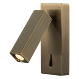 Stylische Tarifa LED-Wandleuchte mit Schalter in elegantem Messing-Design für moderne Räume.