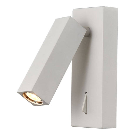 Tarifa LED-Wandleuchte mit Schalter in eleganter rechteckiger Form und hochwertigem Aluminium-Design.