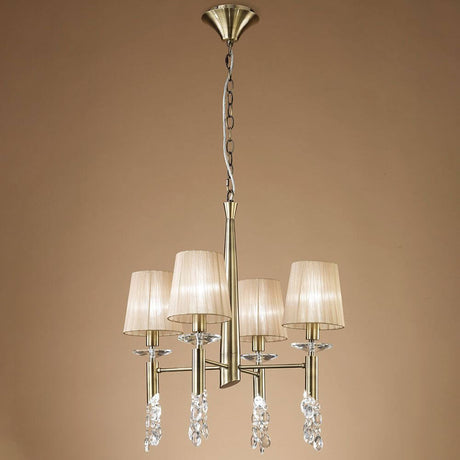 Tiffany Pendellampe 4-flammig mit elegantem Design und hochwertiger Verarbeitung.