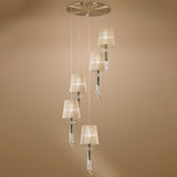Tiffany spiral hanging lamp