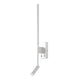 Torch LED Wandlampe 360° mit Spot – schlanke weiße Metall-Wandleuchte mit rundem Stab und verstellbarem Spot, ideal für Flur und Schlafzimmer