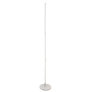Fakkel LED- Gulvlampe i minimalistisk hvid udgave med rund fod og slankt design.