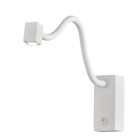 LED-Wandlampe Eckig Boavista mit Lesearm in modernem Design mit flexiblem Lesearm und eckiger Form.