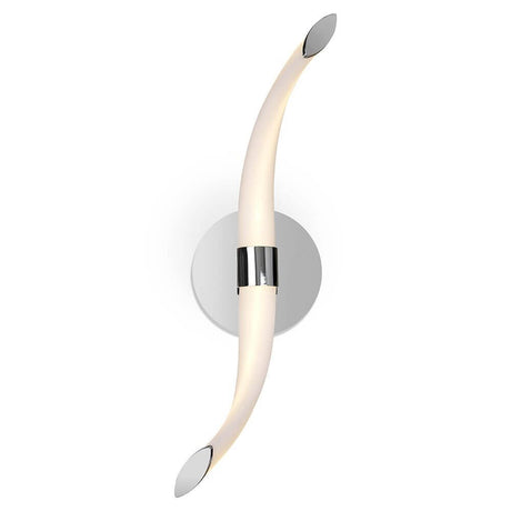 LED-wall light Armonia elegant wall light with a curved shape made of metal and plastic