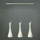 Zack Pendelleuchte Opalglas 3-flammig mit modernem Design und satiniertem Nickel-Finish.