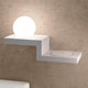 Zanzibar Stufen Kugel-LED-Wandleuchte mit Ladegerät, modernes Lichtdesign für Wohnzimmer und Essbereich.