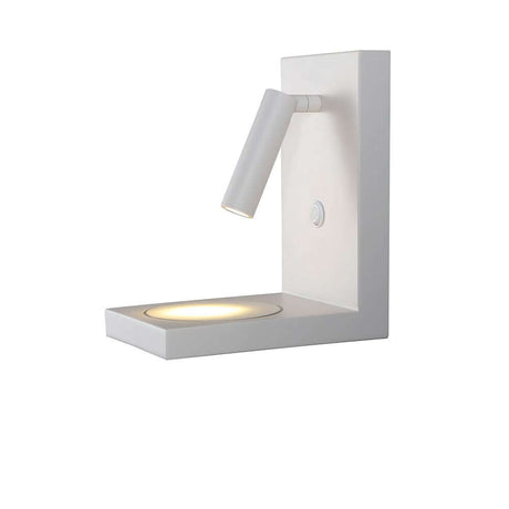 Zanzibar LED-Wandlampe mit Induktionsladegerät für Handy in modernem Design, aus hochwertigem Metall gefertigt.