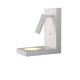 Zanzibar LED-Wandlampe mit Induktionsladegerät für Handy in modernem Design, aus hochwertigem Metall gefertigt.