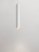 Alt Tag: Mare Pendelleuchte Ø 5,5cm Glatt in weißem minimalistischen Zylinder, gerichtetes Licht für Ess- oder Wohnbereich