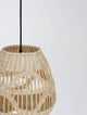 Marlo Pendelleuchte Birne Beige Rattan aus hellem Rattan mit natürlichem Charme für Ess- und Wohnzimmer.