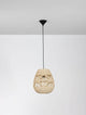 Marlo Pendelleuchte Birne Beige Rattan aus hellem Rattan mit natürlichem Charme im Ethno- und Skandinavischen Stil.