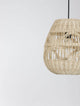 Marlo Pendelleuchte Birne Beige Rattan in hellem Rattan mit einem eleganten, natürlichen Design.