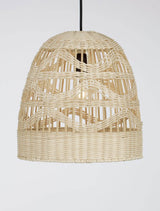 Marlo Pendelleuchte Glocke Beige Rattan