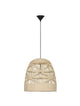 Marlo Pendelleuchte Glocke Beige Rattan aus Rattan im ethno-skandinavischen Stil für Wohn- und Esszimmer.