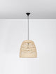 Marlo Pendelleuchte Glocke Beige Rattan im ethno-skandinavischen Stil aus hochwertigem Rattan mit natürlicher Farbe.