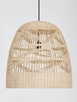 Marlo Pendelleuchte Glocke Beige Rattan