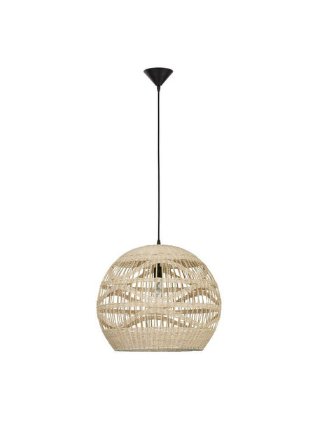 Marlo Pendelleuchte Kuppel Beige Rattan