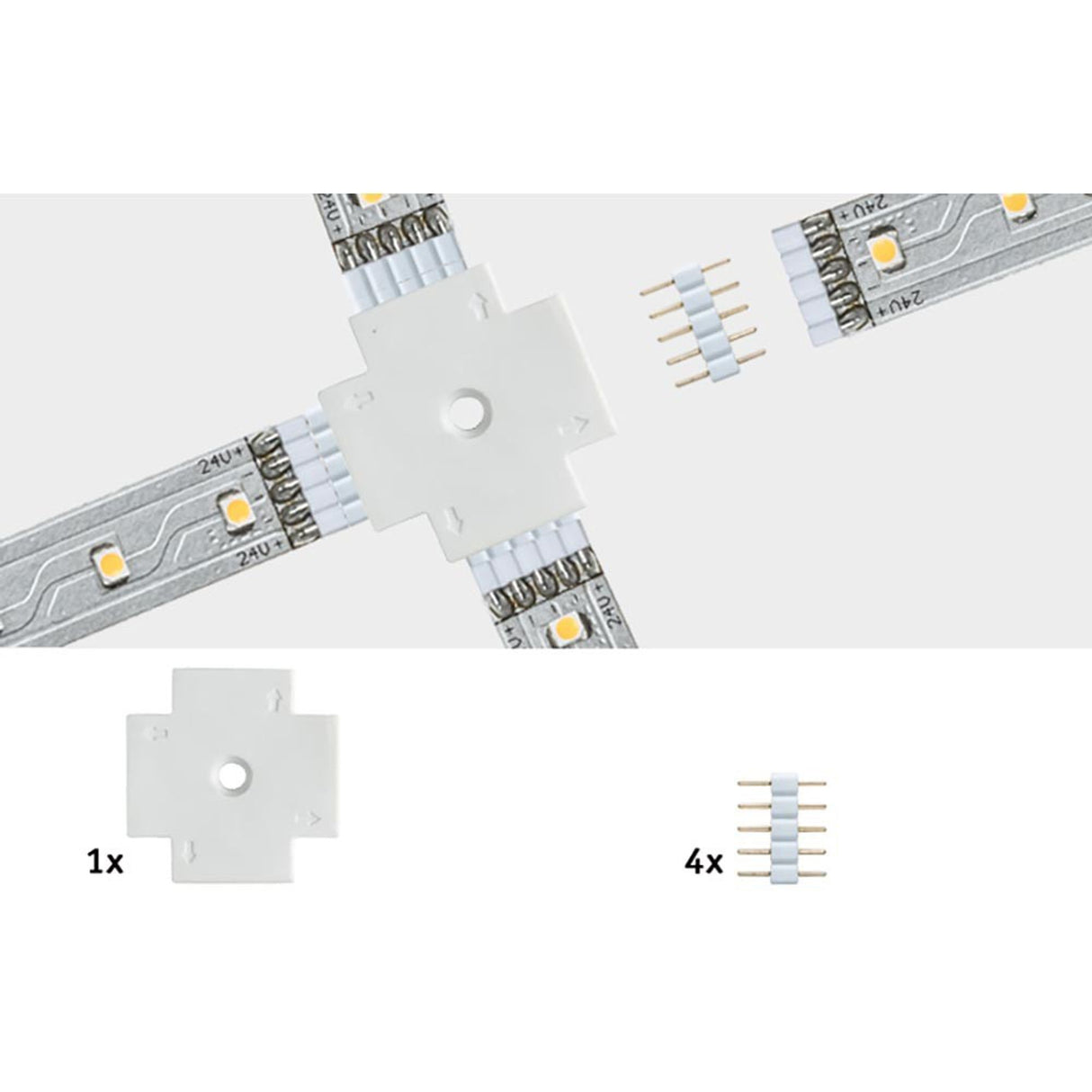 MaxLED X-Verbinder Weiß