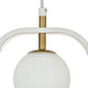 Avola Hängeleuchte mit mattem weißen Rahmen und Glasdiffusor, elegantes Design für modernes Interieur.