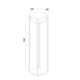 Baker Street LED-Wegleuchte IP65 - technische Zeichnung mit Abmessungen 180x180x800 mm