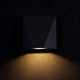 Beekman LED Außenwandleuchte Schwarz IP54 in eleganter quadratischer Form mit warmem Licht.