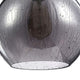 Bergen Glas-Pendelleuchte Ø 25cm mit metallischem Rahmen und Rauchglas-Diffusor im Tropfen-Effekt.