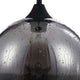 Bergen Glas-Pendelleuchte Ø 25cm mit Rauchglas und Tropfen-Effekt, ideal für stilvolle Innenräume.